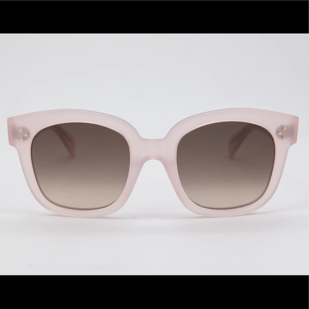 CELINE Large Oversized Square Sunglasses in Milky Pink Acetate - NEW